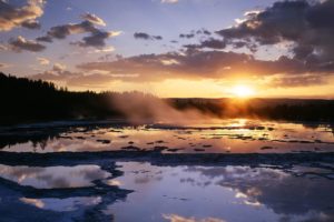 landscapes, Nature, Wyoming, Yellowstone, National, Park, Fountain