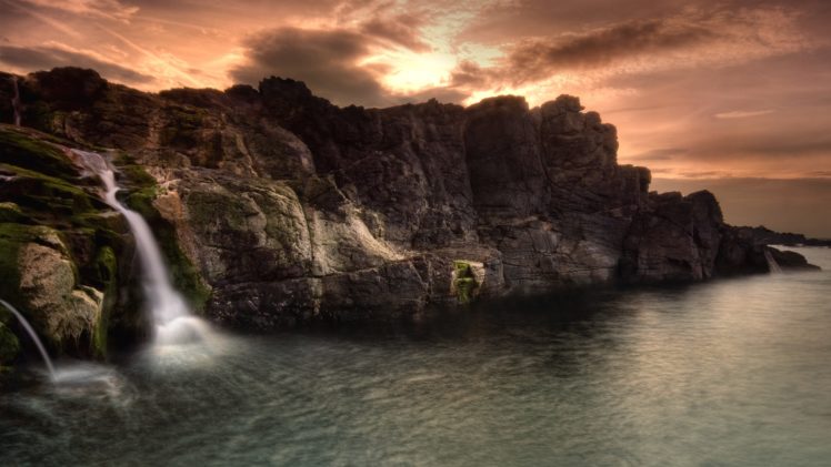 landscapes, Nature, Rocks, Stones, Waterfalls, Sea, Beaches HD Wallpaper Desktop Background