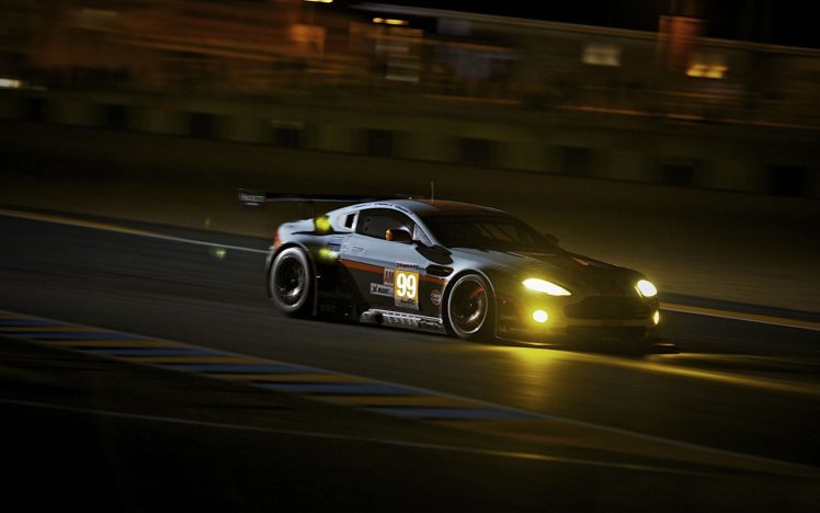 night, Race, Aston, Martin, Vantage, Aston, Martin HD Wallpaper Desktop Background