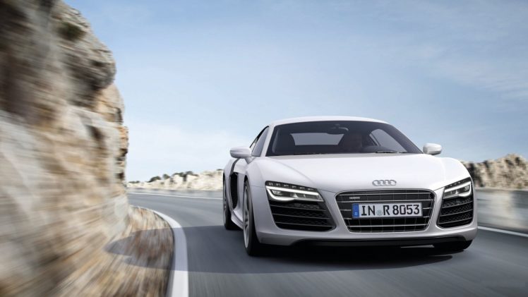cars, Rocks, Audi, Front, Roads, Sports, Cars, White, Cars, Audi, R8, V10 HD Wallpaper Desktop Background