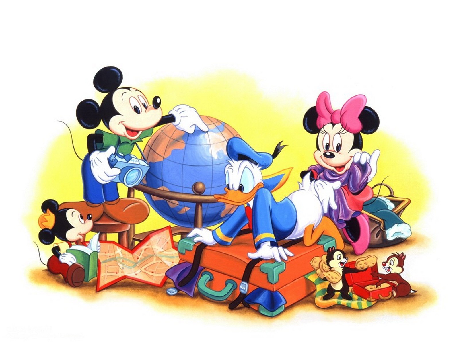 cartoons, Disney, Company, Mickey, Mouse, Donald, Duck, Minnie, Mouse Wallpaper