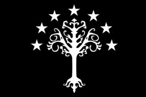 the, Lord, Of, The, Rings, Flags, White, Tree, Gondor