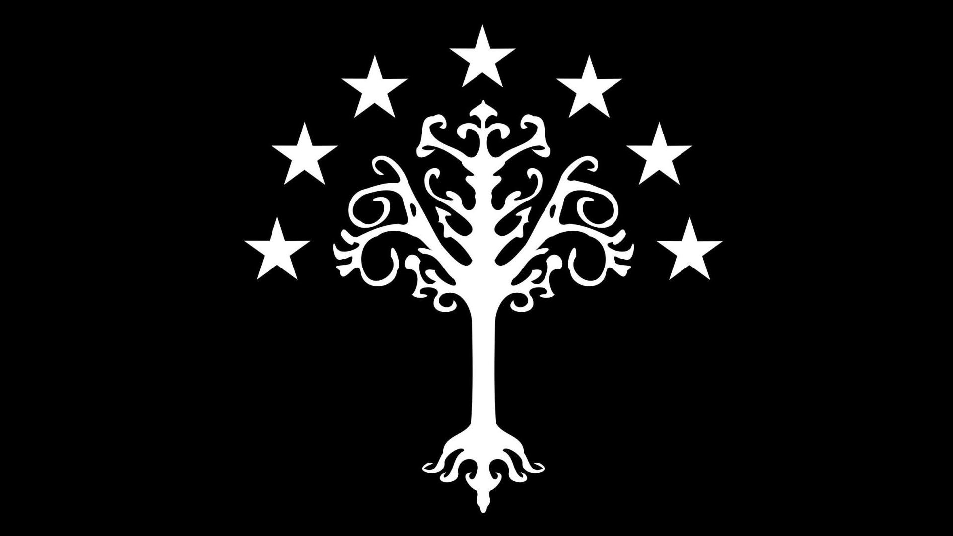 the, Lord, Of, The, Rings, Flags, White, Tree, Gondor Wallpaper
