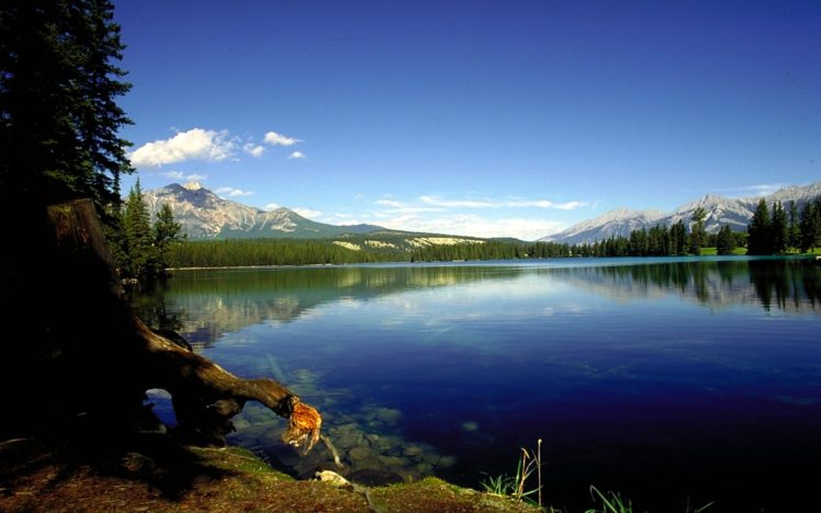 mountains, Landscapes, Nature, Trees, Lakes, Rivers HD Wallpaper Desktop Background