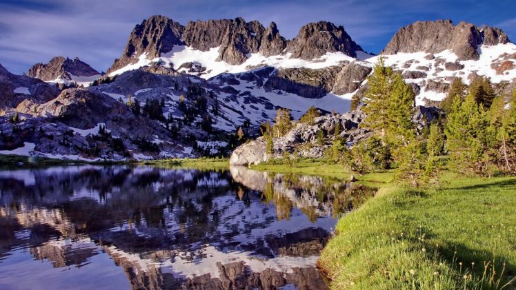 mountains, Landscapes, Nature, Reflections HD Wallpaper Desktop Background