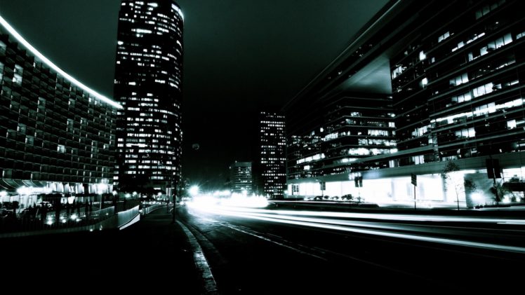 cityscapes, Night, City, Lights, Photo, Manipulation HD Wallpaper Desktop Background