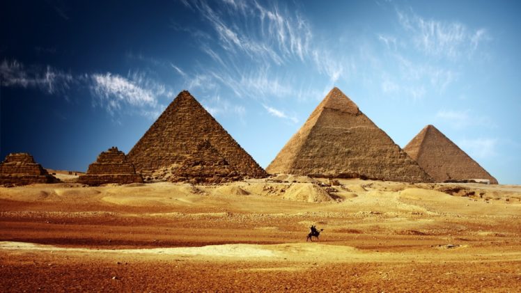 landscapes, Nature, Architecture, Egypt, Ancient, Giza, Pyramids, Land, Cairo HD Wallpaper Desktop Background