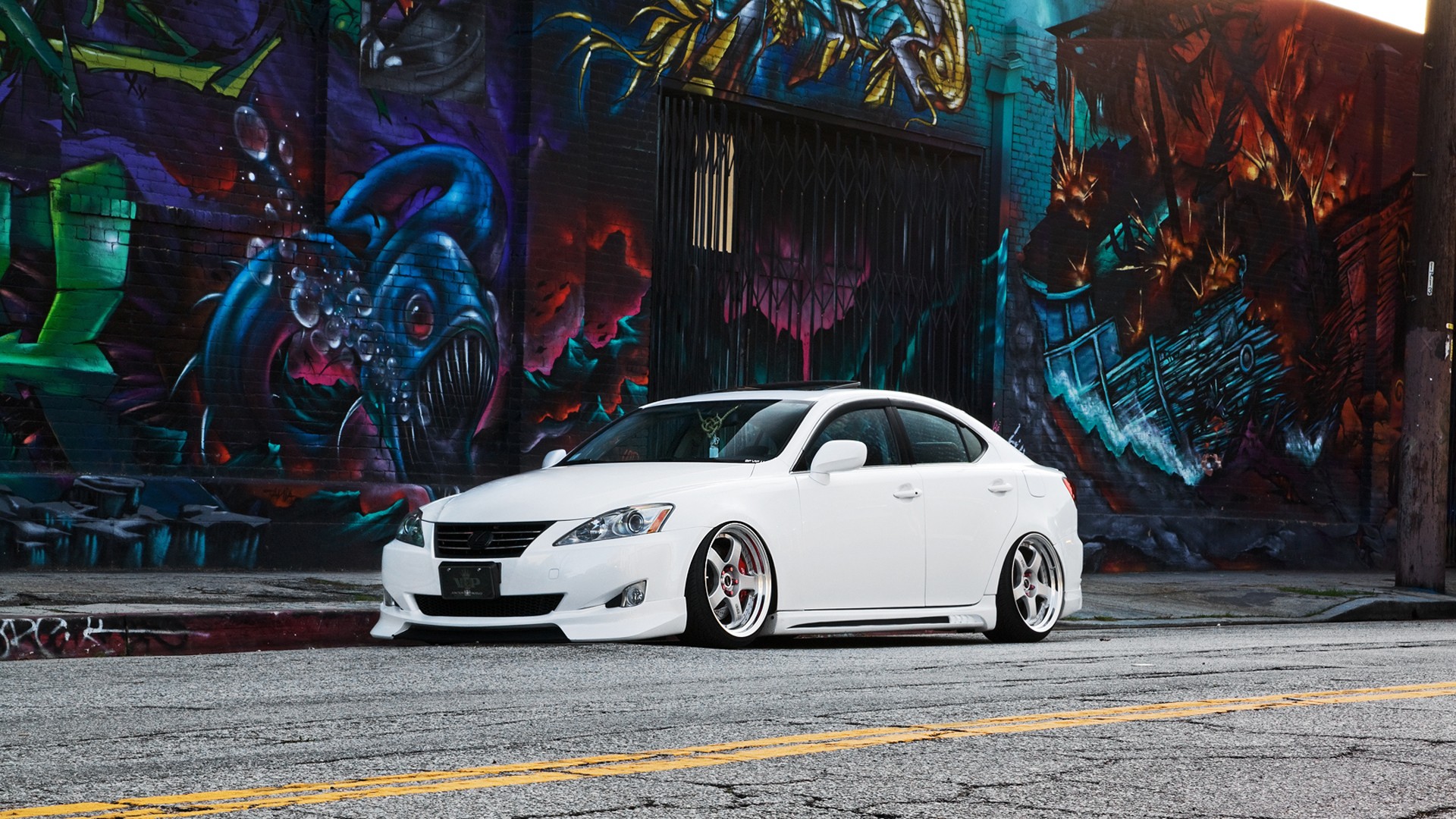 Cars Graffiti Roads Tuning Tuned Stance Lexus Is Wallpapers Hd Desktop And Mobile Backgrounds