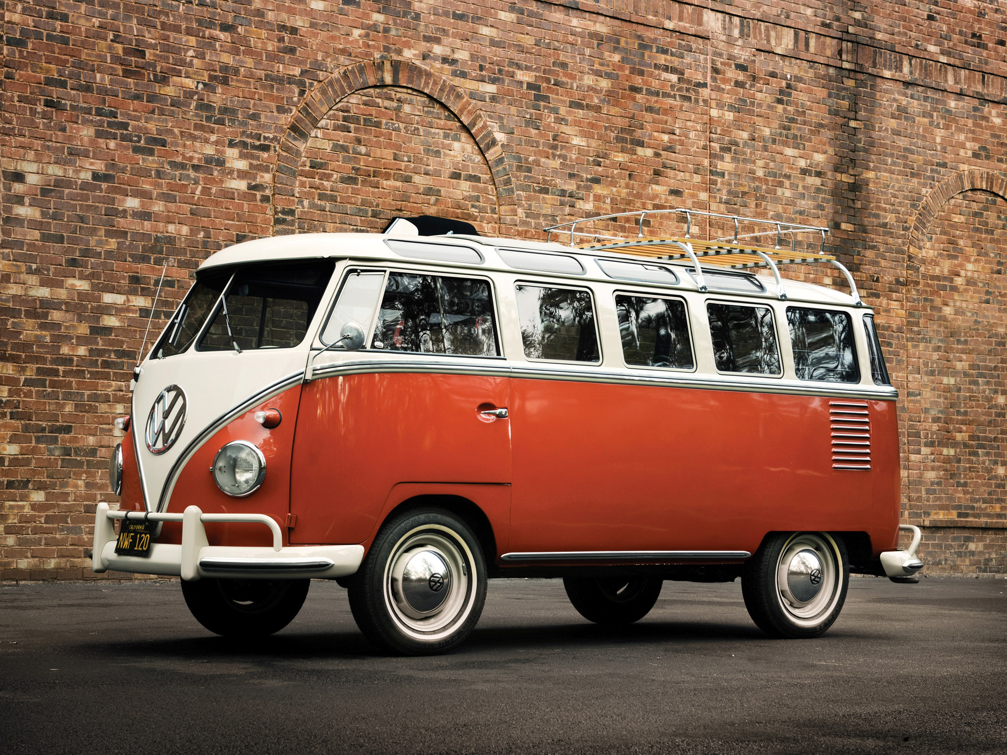 1951, Volkswagen, T 1, Deluxe, Samba, Bus, Retro Wallpaper