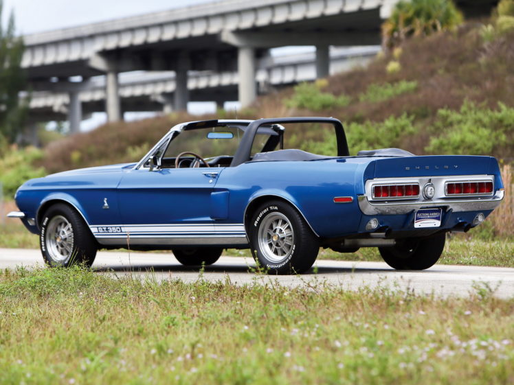 1968, Shelby, Gt350, Convertible, Ford, Mustang, Muscle, Classic HD Wallpaper Desktop Background