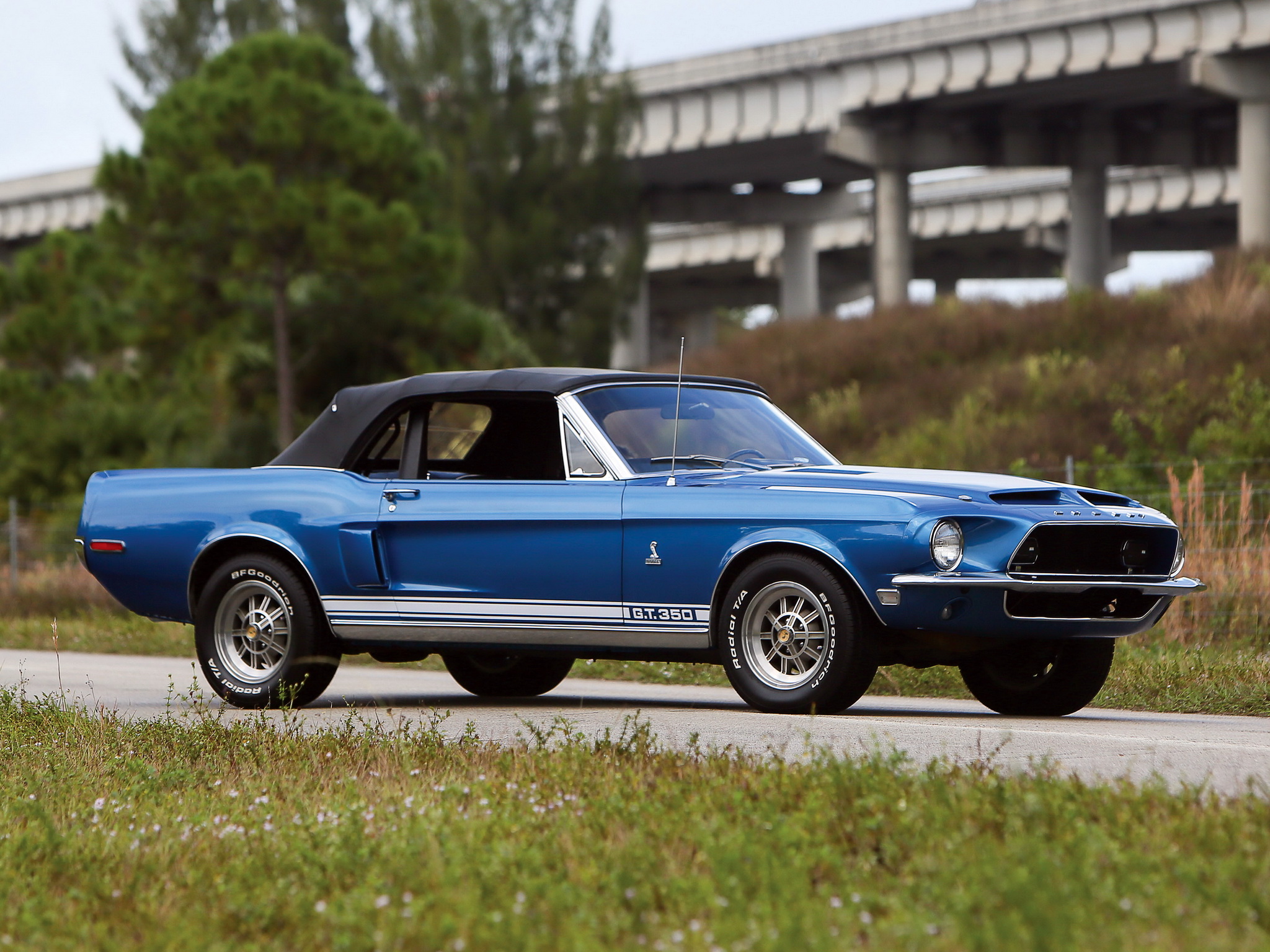 1968, Shelby, Gt350, Convertible, Ford, Mustang, Muscle, Classic Wallpaper