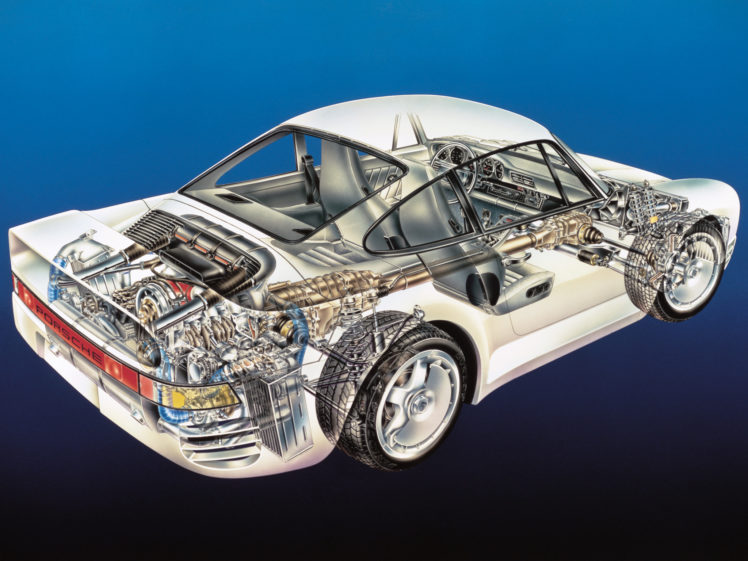 1987, Porsche, 959, Supercar, Interior, Engine HD Wallpaper Desktop Background