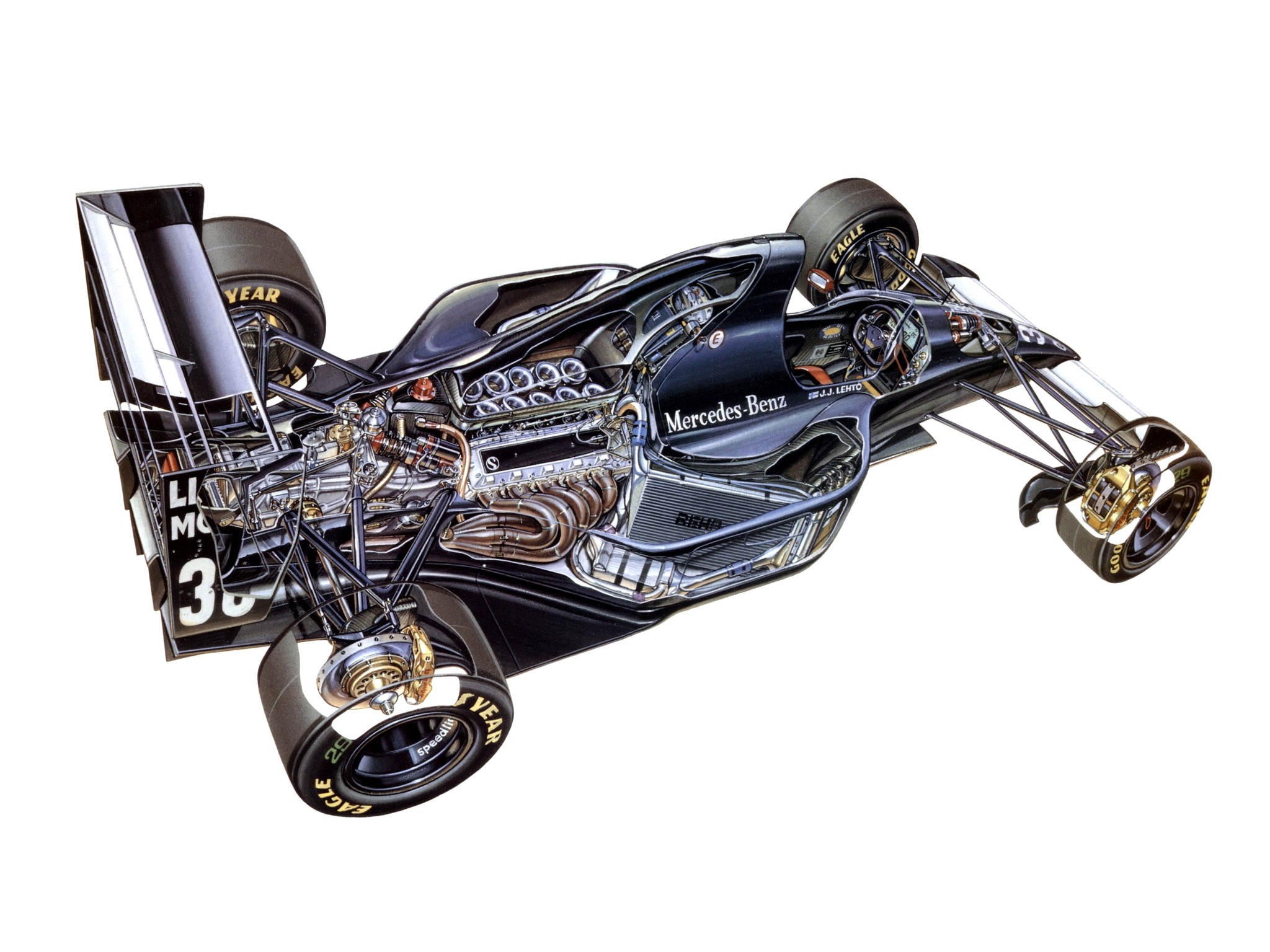1993, Sauber, Ilmor, V10, C12, Formula, F 1, Race, Racing, Interior, Engine Wallpaper