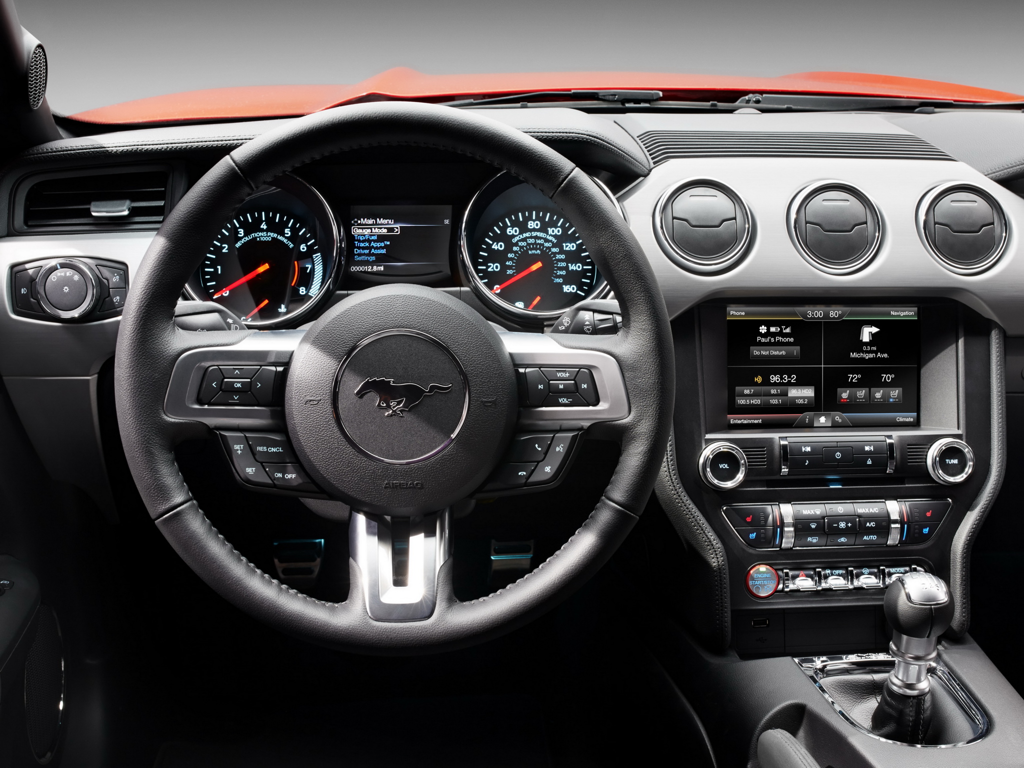 2014, Ford, Mustang, G t, Muscle, Interior Wallpaper