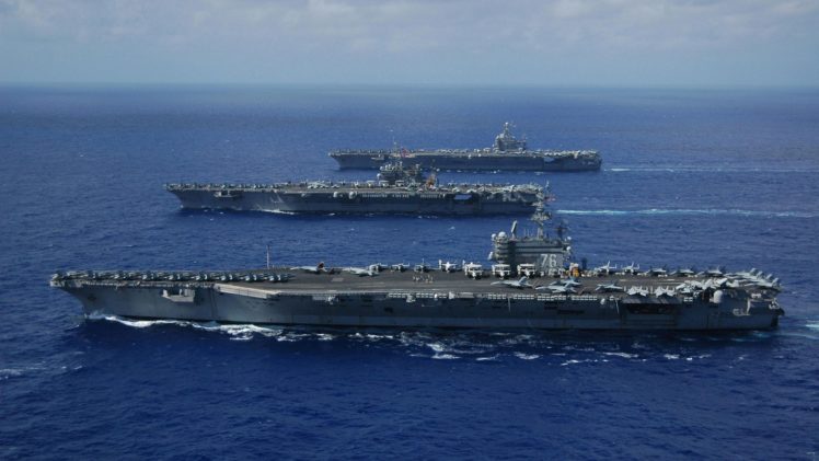 water, Ocean, Carrier, Army, Military, Ships, Navy HD Wallpaper Desktop Background