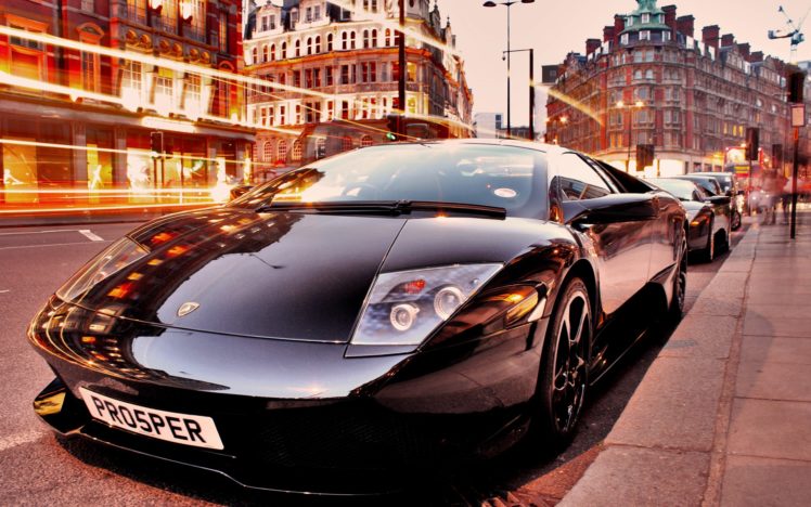 cityscapes, Cars, Lamborghini, Vehicles, Black, Cars HD Wallpaper Desktop Background