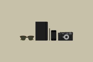 minimalistic, Sunglasses, Cameras, Iphone, Pencils, Simple, Pda