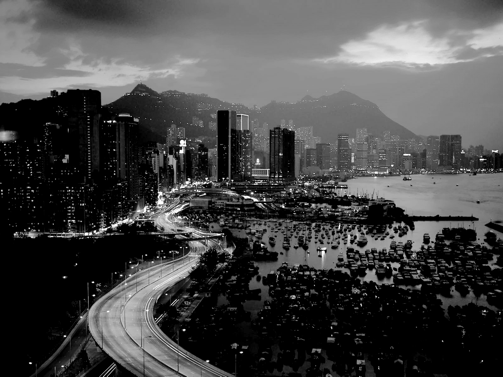 cityscapes, Architecture, Buildings, Grayscale, City, Lights, Monochrome Wallpaper