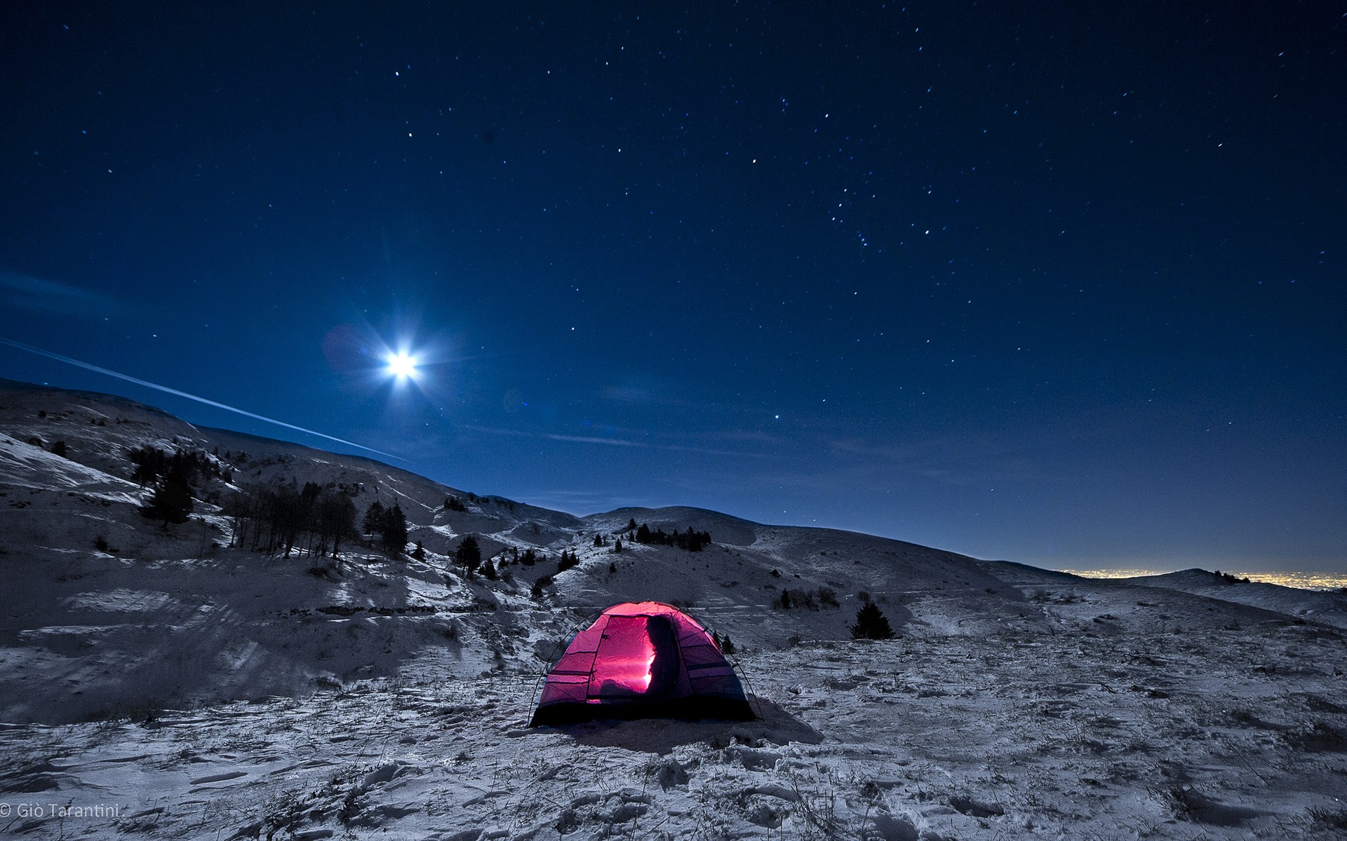 landscapes, Snow, Stars, Arctic, Tents Wallpaper