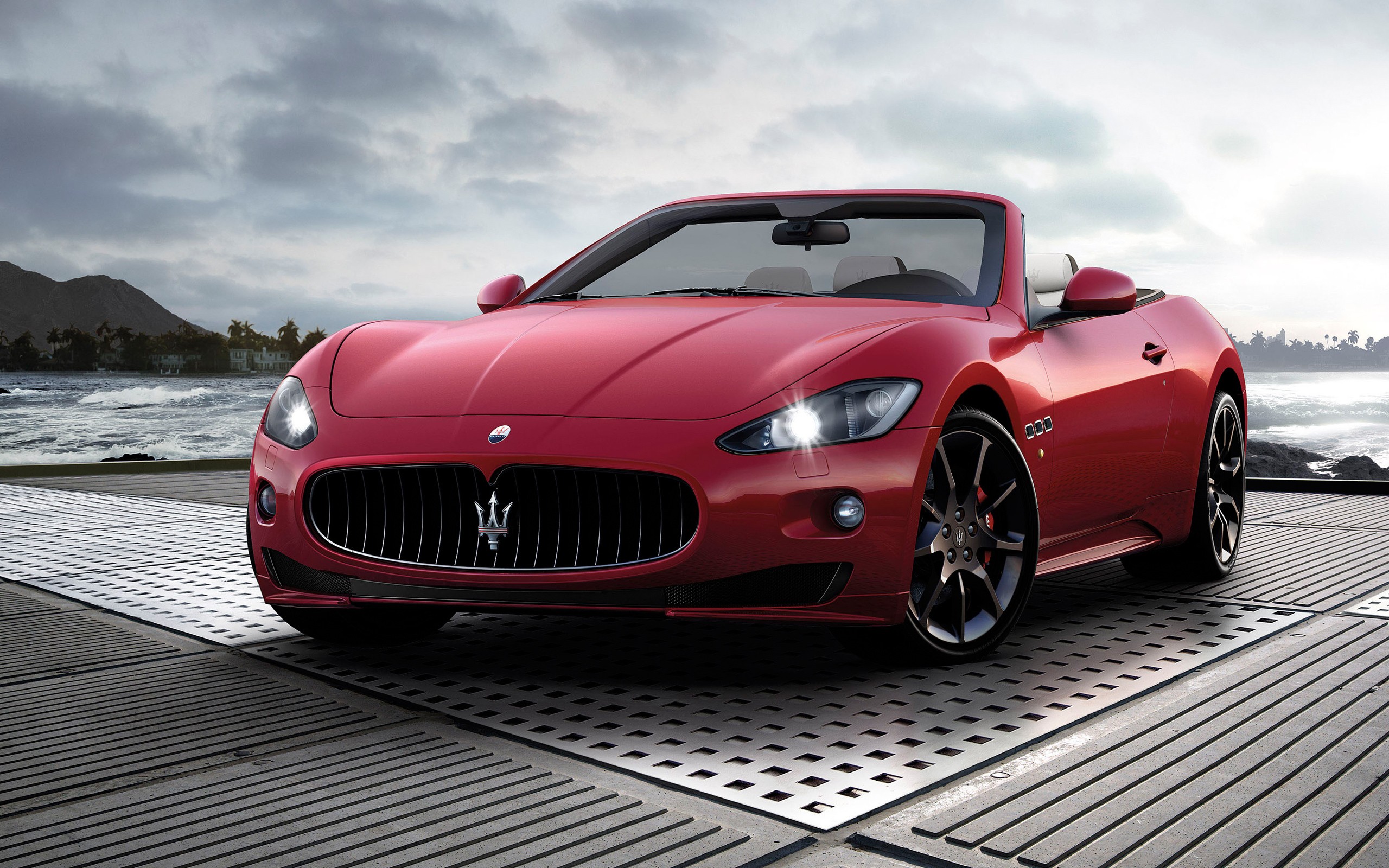 red, Cars, Vehicles, Convertible, Maserati, Grancabrio Wallpaper