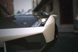 close up, Cityscapes, White, Cars, Lamborghini, Vehicles