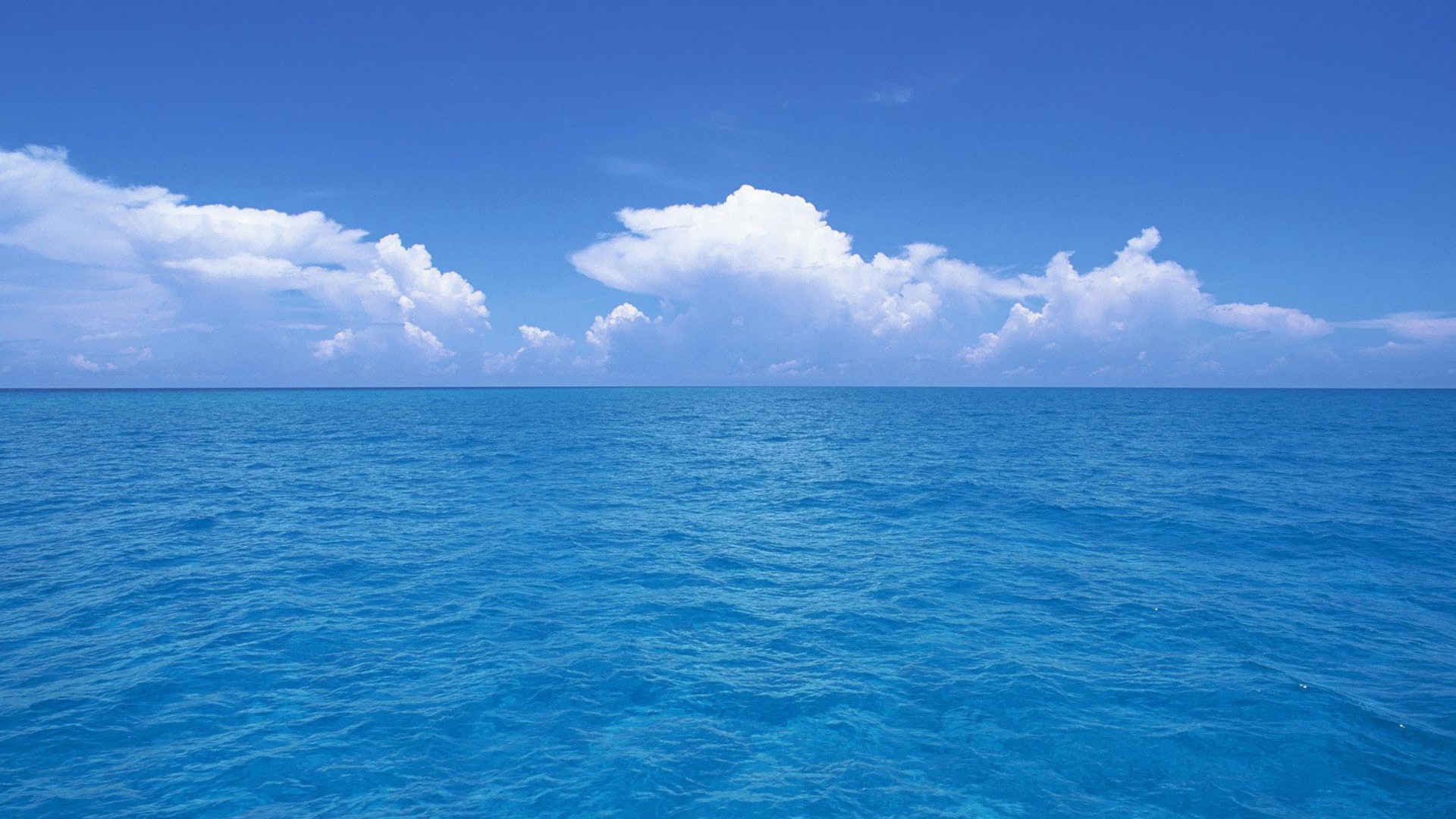 blue, Ocean, Clouds, Skylines, Sea Wallpapers HD / Desktop and Mobile Backg...