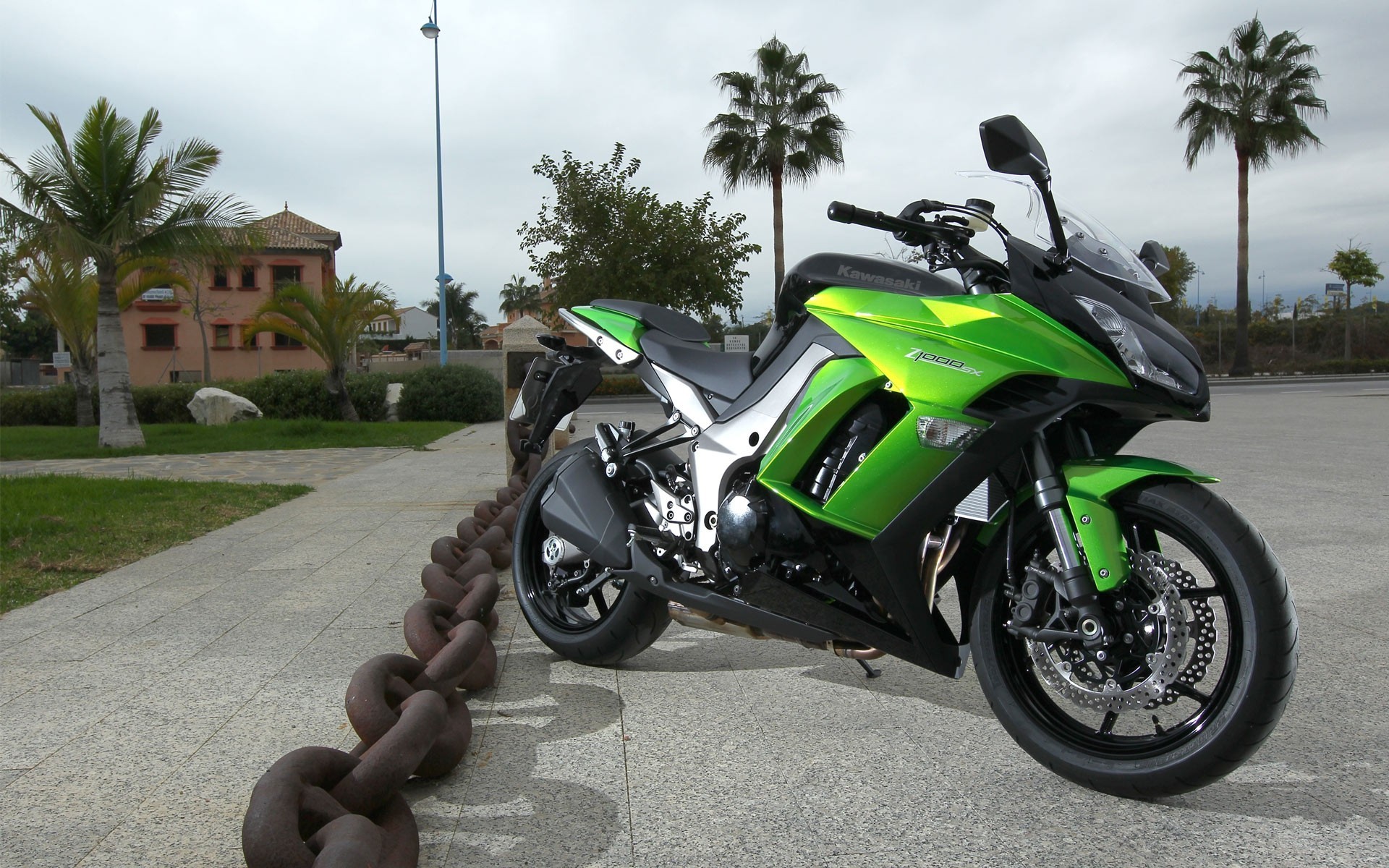 green, Japan, Streets, Biker, Kawasaki, Motorbikes, Racing, Kawasaki, Z1000sx Wallpaper