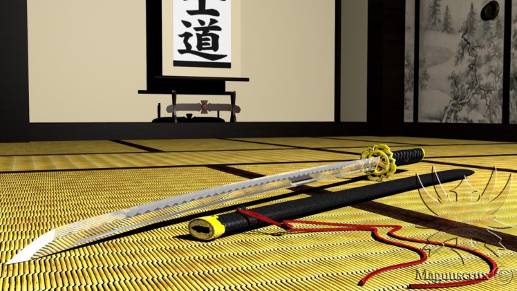japan, Katana, Weapons, Oriental, 3d, Modeling, Swords, 3d, Art, Culture, Japan HD Wallpaper Desktop Background