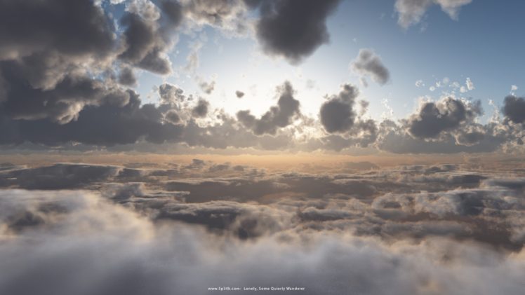 clouds, Landscapes, Lonely, Realistic, Vue, E on, Skies, Renders HD Wallpaper Desktop Background