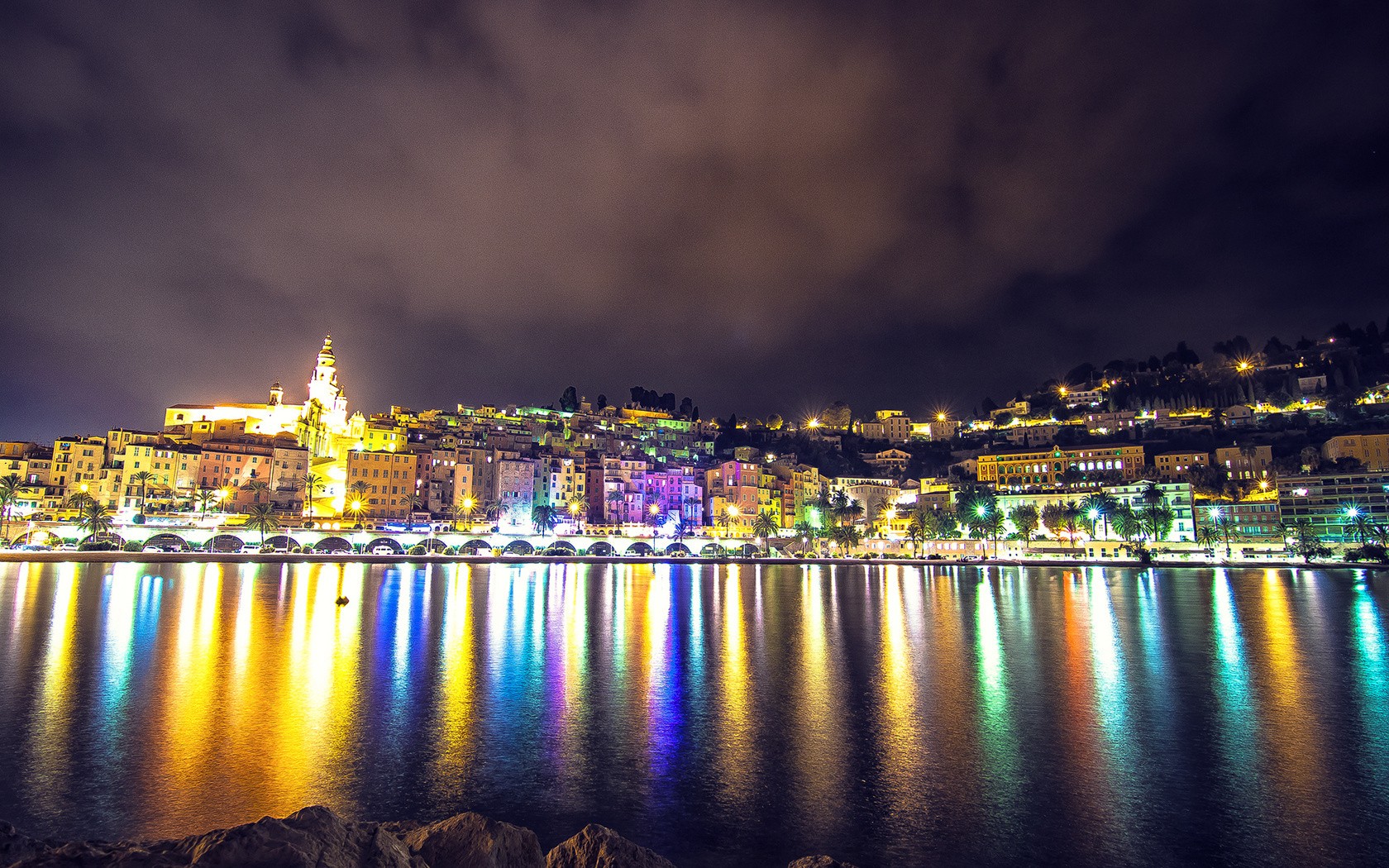 lights, France, Cities Wallpaper