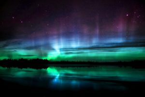 green, Lights, Aurora, Borealis