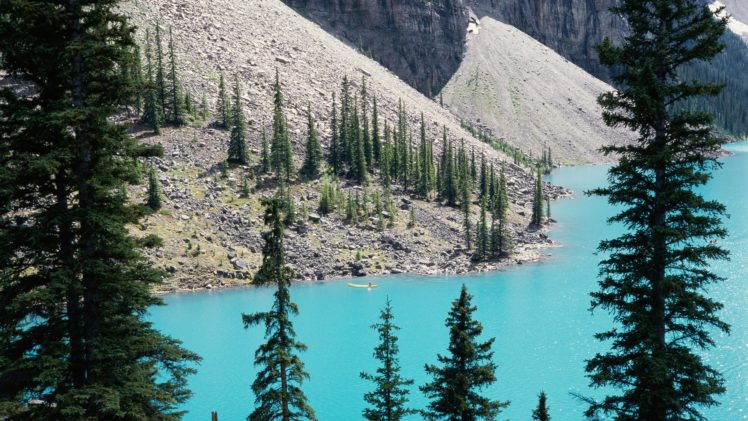 landscapes, Canada, Alberta, Lakes, Banff, National, Park, National, Park, Moraine, Lake HD Wallpaper Desktop Background