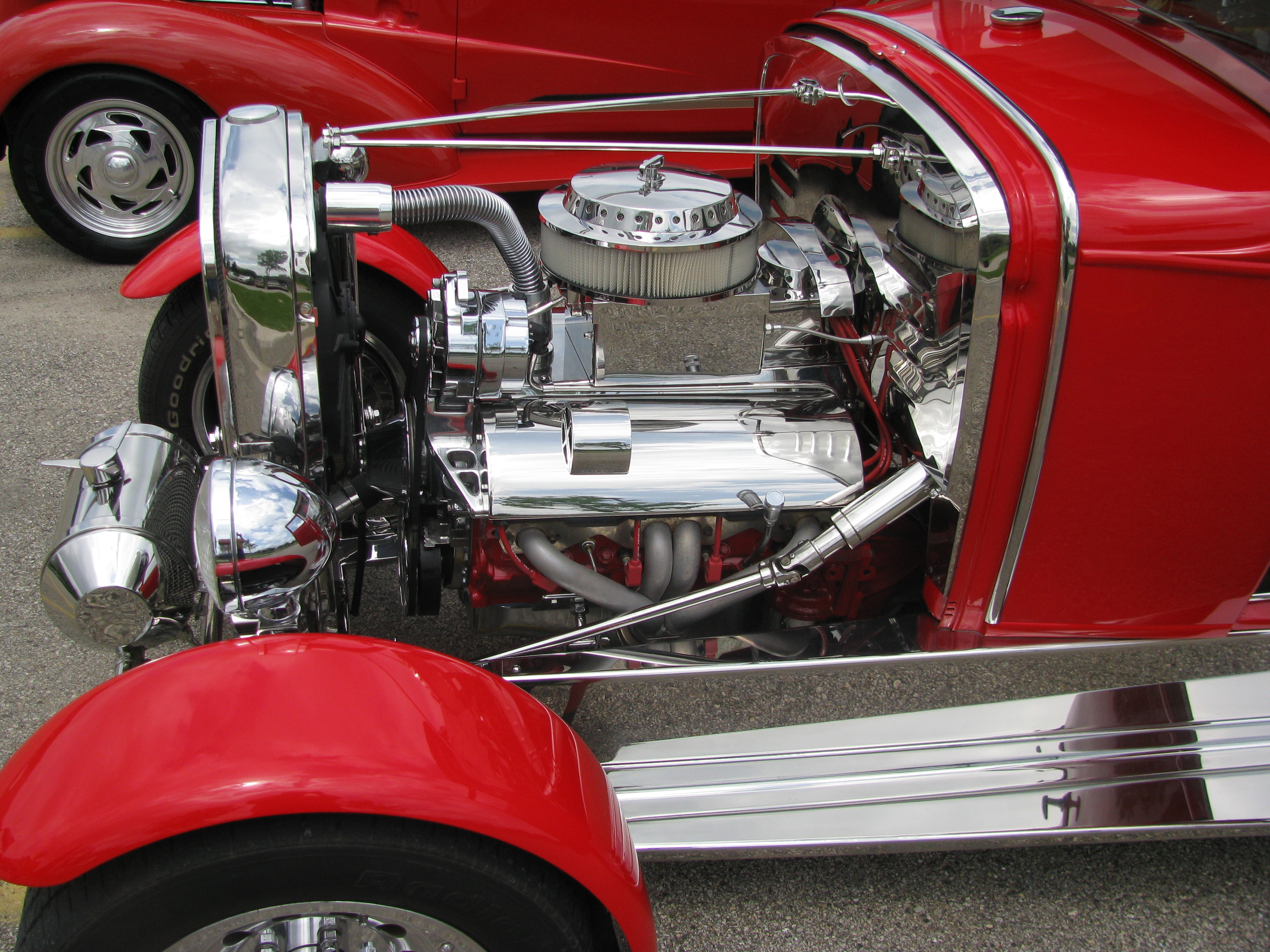 hot, Rod, Rods, Retro, Ford, Engine Wallpaper