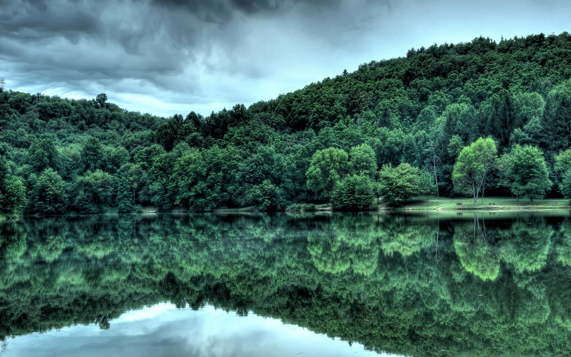 green, Nature, Trees, Forest, Lakes, Skyscapes, Atmospheric Wallpaper