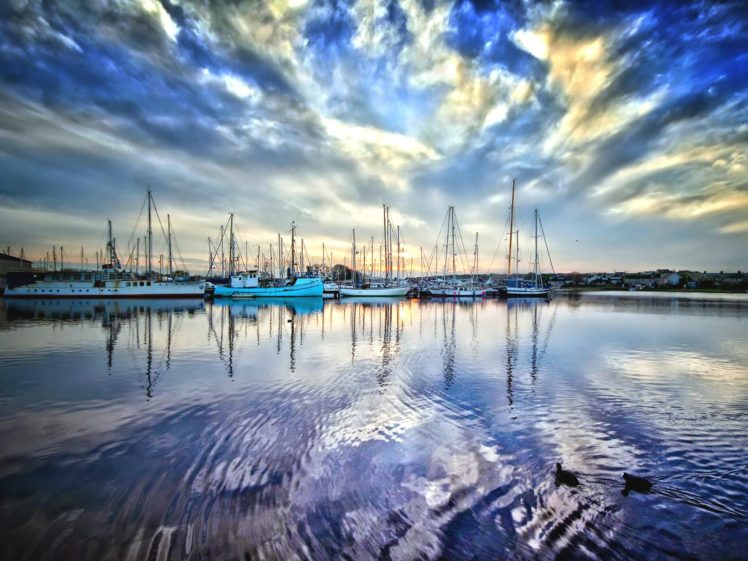 clouds, Nature, Ships, Boats, Vehicles, Sea HD Wallpaper Desktop Background
