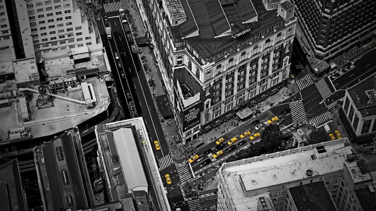 cities, Driver, Yellow, Cab HD Wallpaper Desktop Background