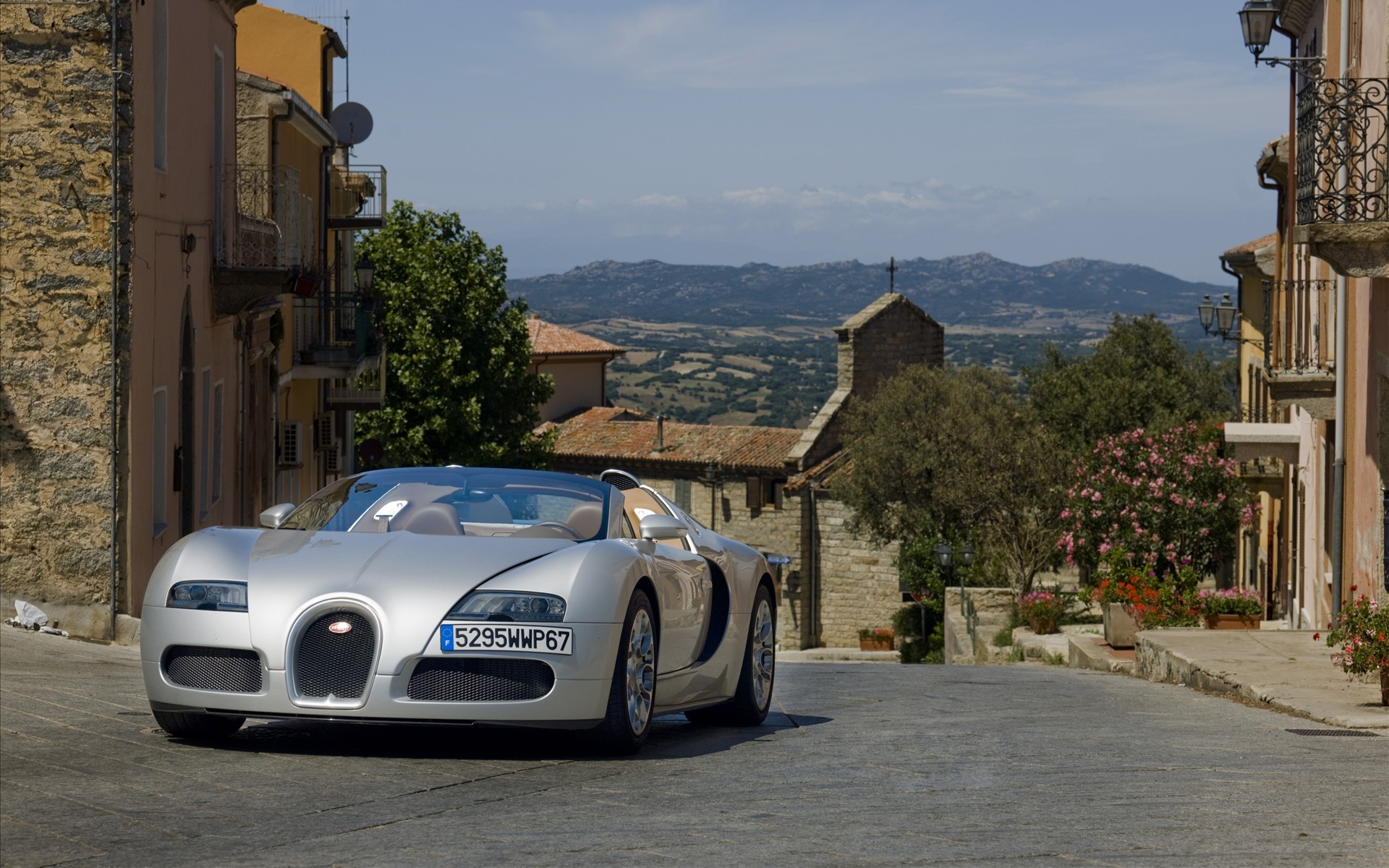 streets, Cars, Bugatti, Veyron, Silver, Cars Wallpaper