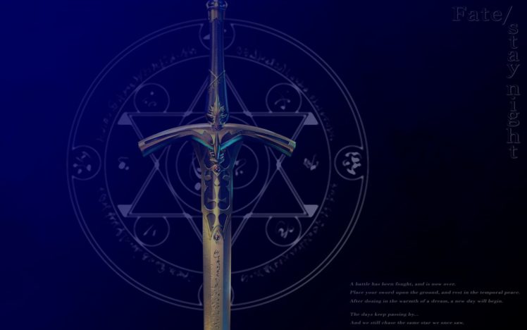 fatestay, Night, Excalibur, Swords, Fate, Series HD Wallpaper Desktop Background