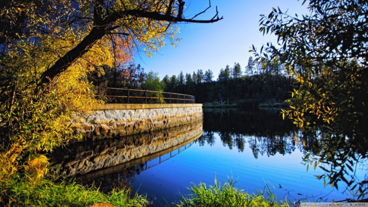 landscapes, Nature, Autumn, Rivers, Embankment HD Wallpaper Desktop Background