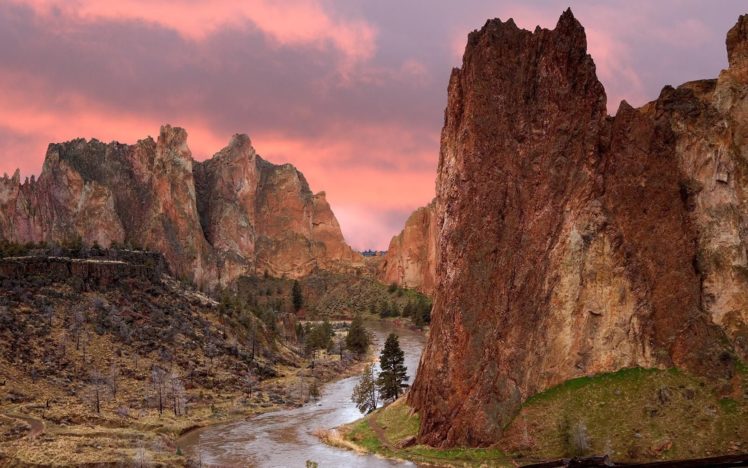 sunrise, Landscapes, Nature, Rocks, Oregon, Parks, Smith HD Wallpaper Desktop Background