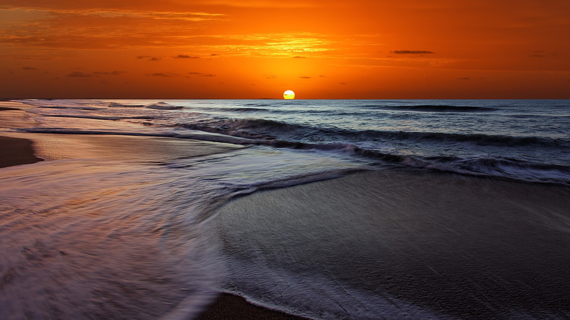 sunrise, Nature, Waves, Argentina, Crossing, Buenos, Aires Wallpaper