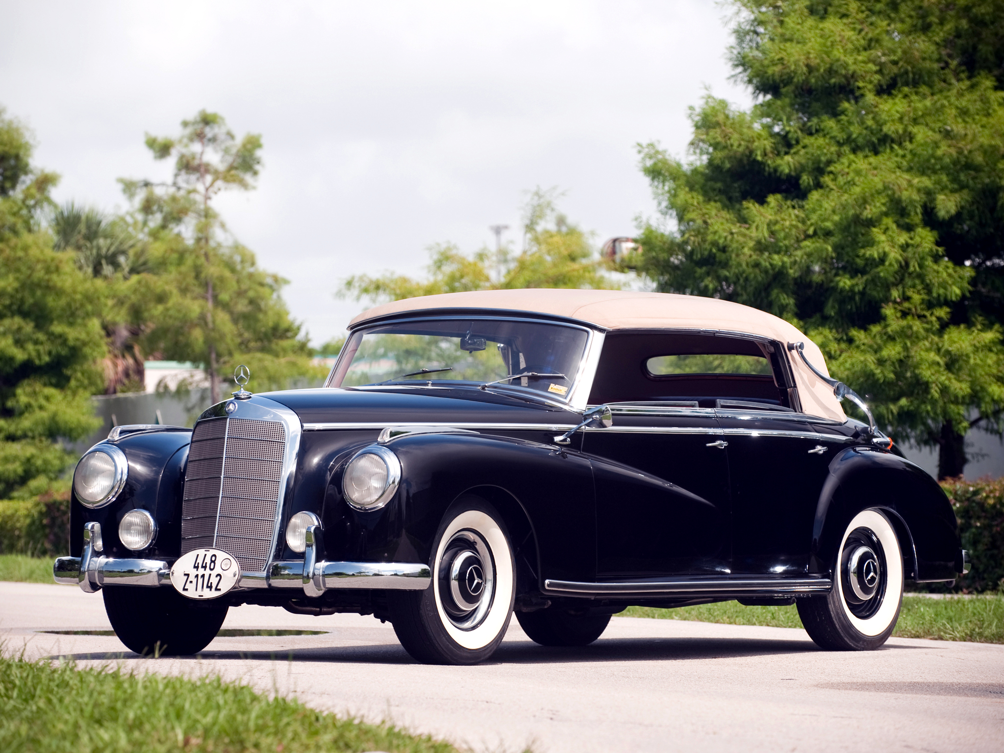 1951, Mercedes, Benz, 300, Cabriolet, D,  w186 , Luxury, Retro Wallpaper