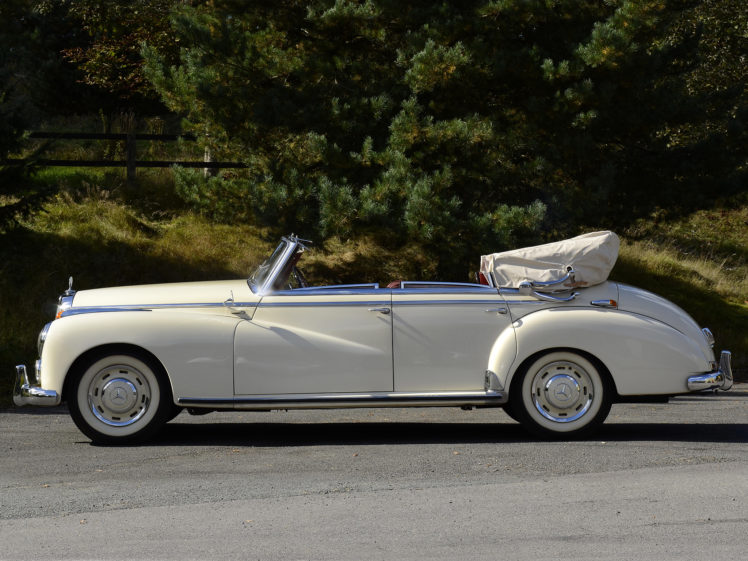 1951, Mercedes, Benz, 300, Cabriolet, D,  w186 , Luxury, Retro HD Wallpaper Desktop Background