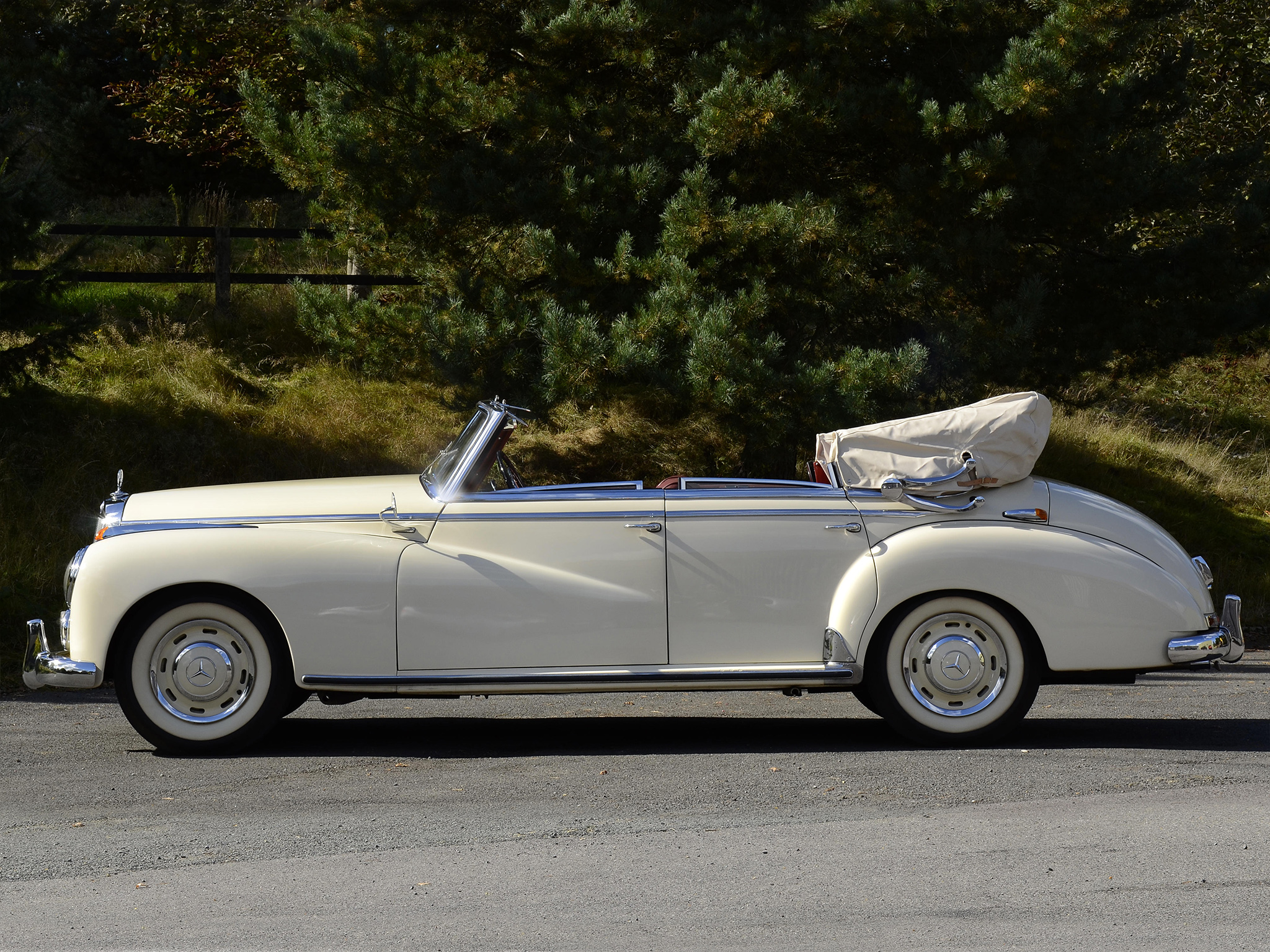 1951, Mercedes, Benz, 300, Cabriolet, D,  w186 , Luxury, Retro Wallpaper