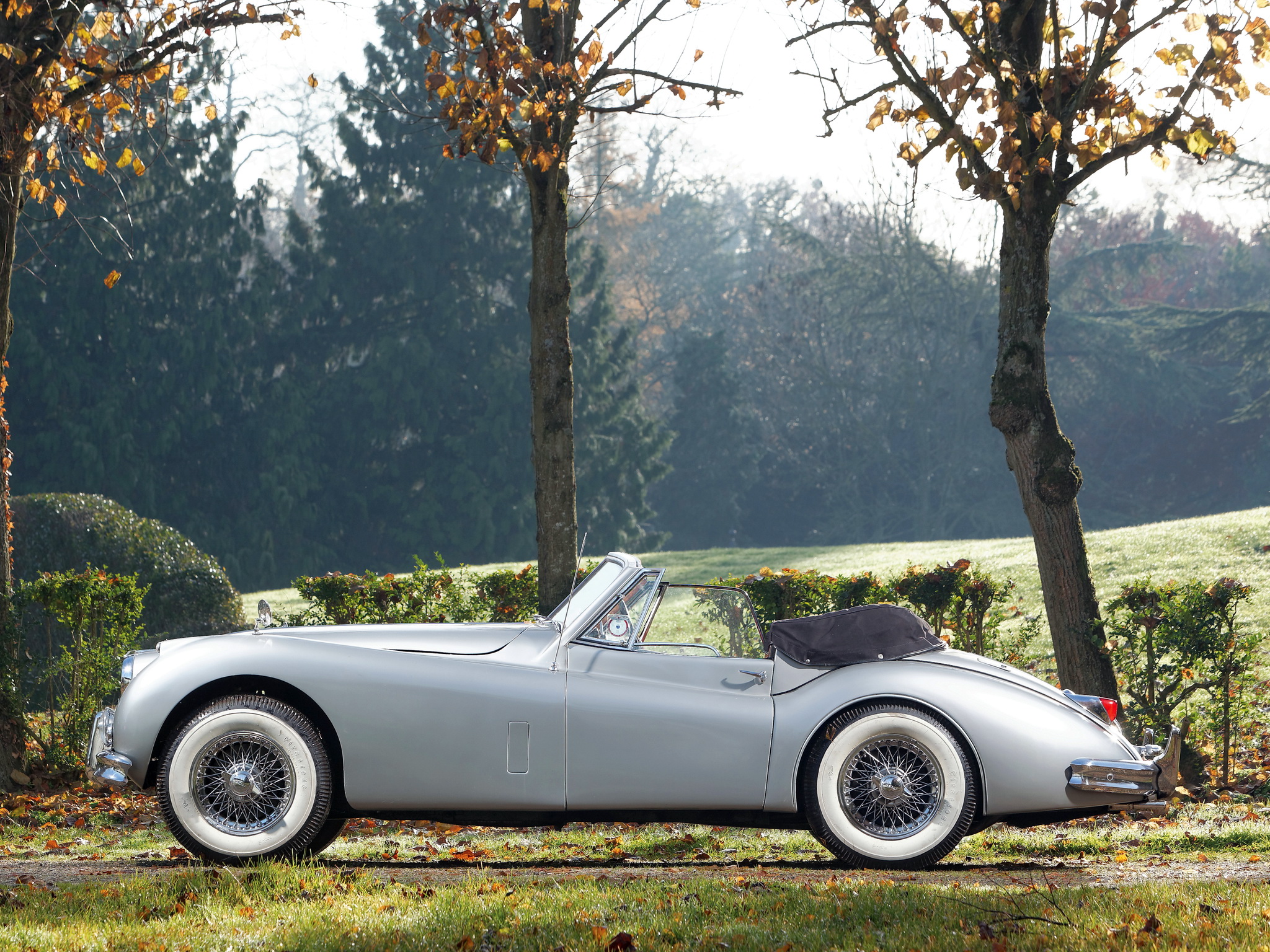 1954, Jaguar, Xk140, Drophead, Coupe, Retro Wallpaper