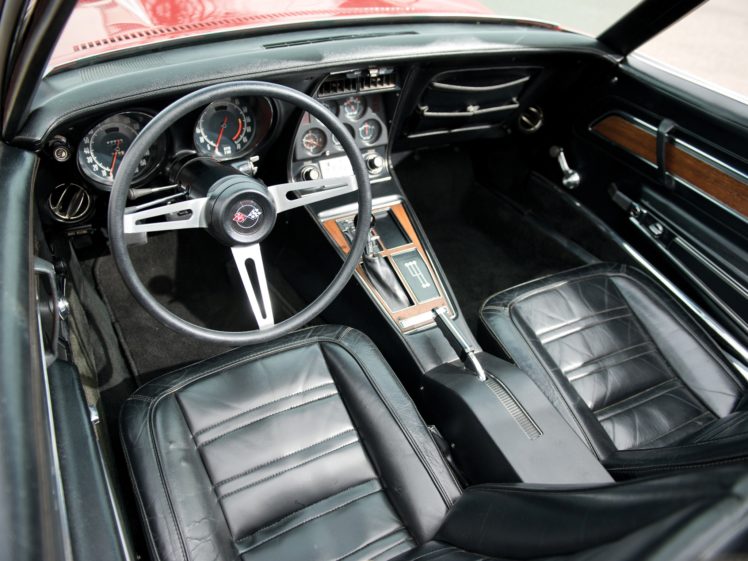 1972, Corvette, Stingray, Lt1, 350, 255hp, Convertible,  c3 , Muscle, Classic, Supercar, Interior HD Wallpaper Desktop Background