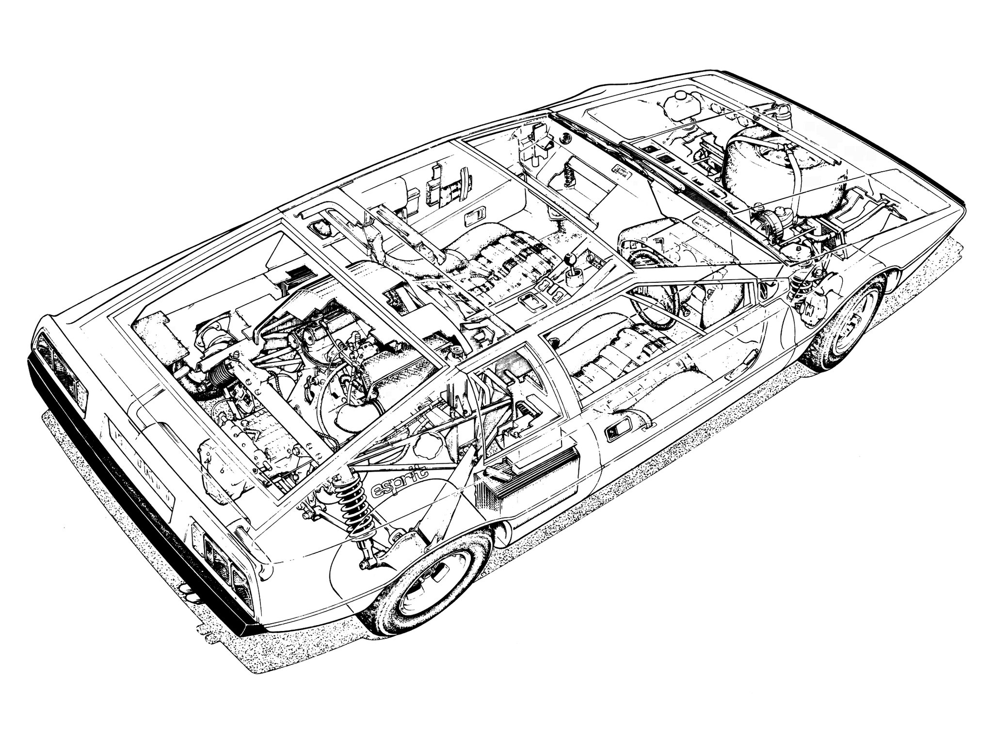 1976, Lotus, Esprit, Supercar, Interior, Engine Wallpaper
