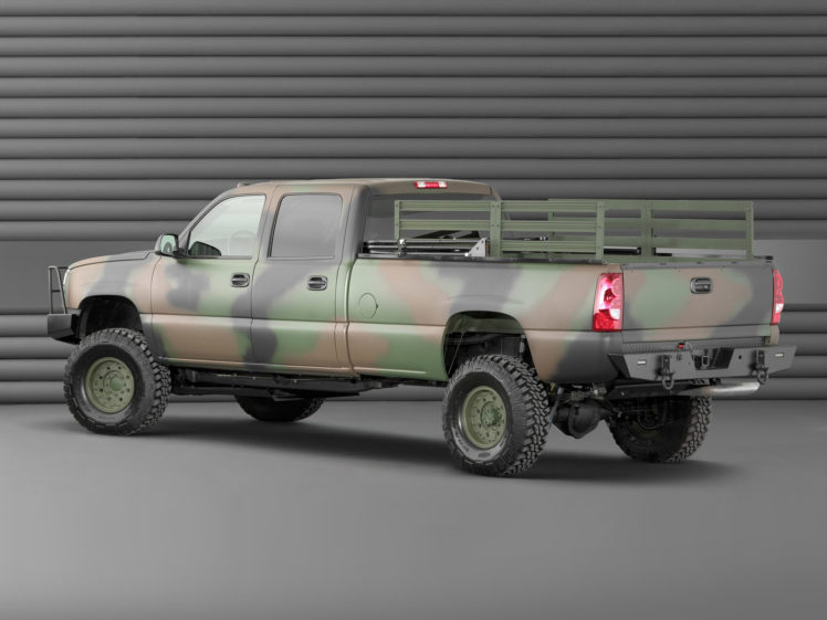 2003, Chevrolet, Silverado, Crew, Cab, Military, Pickup, 4×4 HD Wallpaper Desktop Background