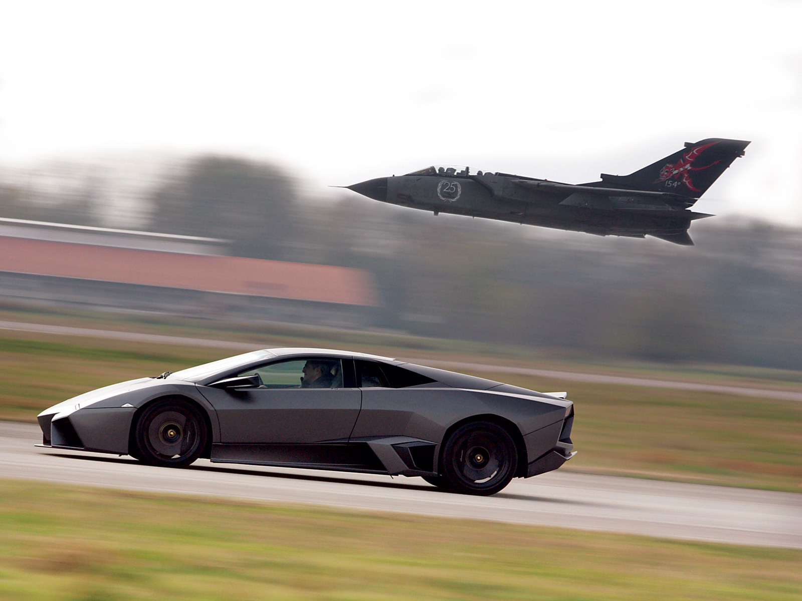 2008, Lamborghini, Reventon, Supercar, Jet, Military Wallpaper