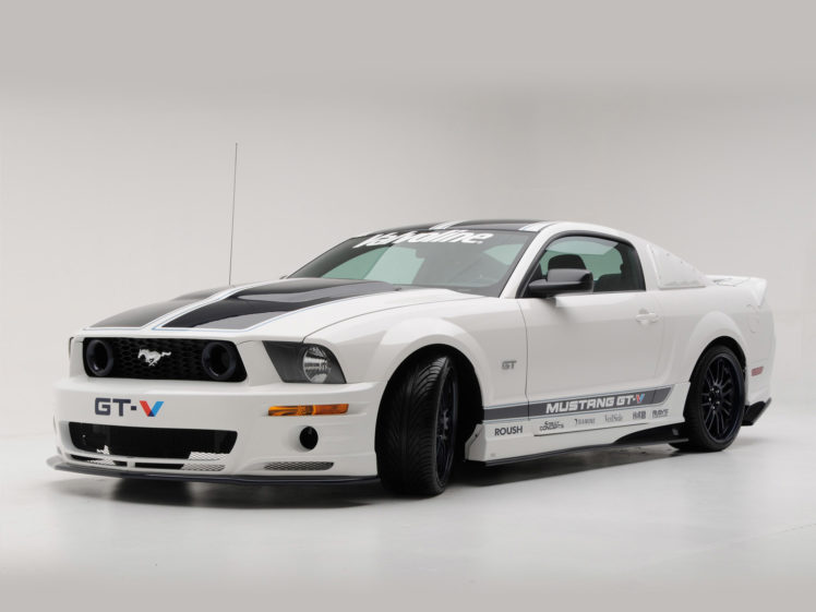 2008, Roush, Ford, Mustang, Gt v, Race, Racing, Muscle, Tuning HD Wallpaper Desktop Background
